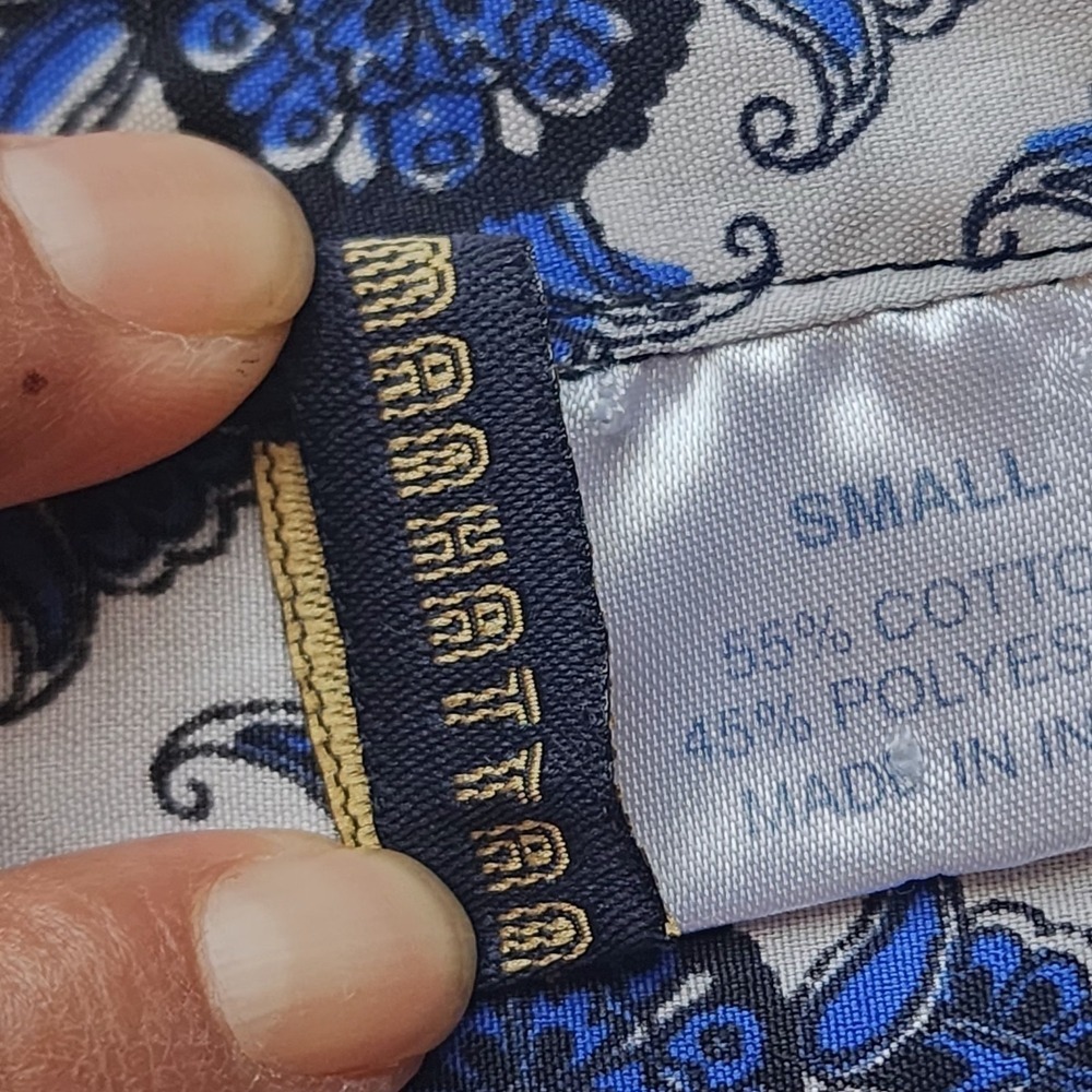 Artsy Boho Elephant Print Tank Top Resort Travel Inspired Blouse Small - Picture 11 of 12
